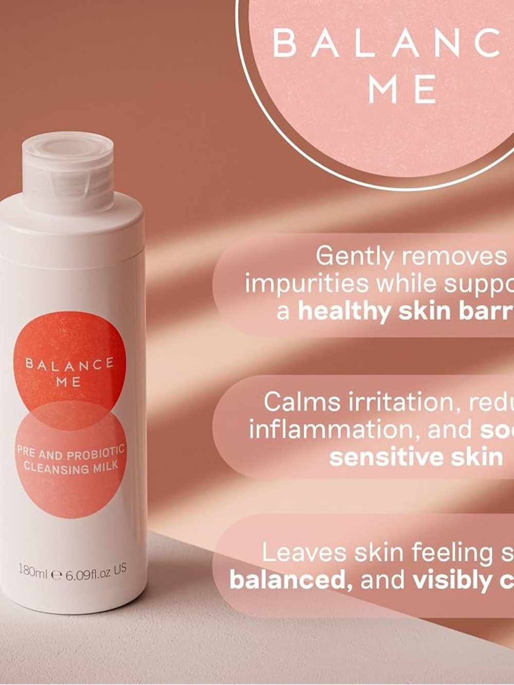 NEW! Balance Me Pre and Probiotic Cleansing Milk CLEAN Makeup Remover Facewash